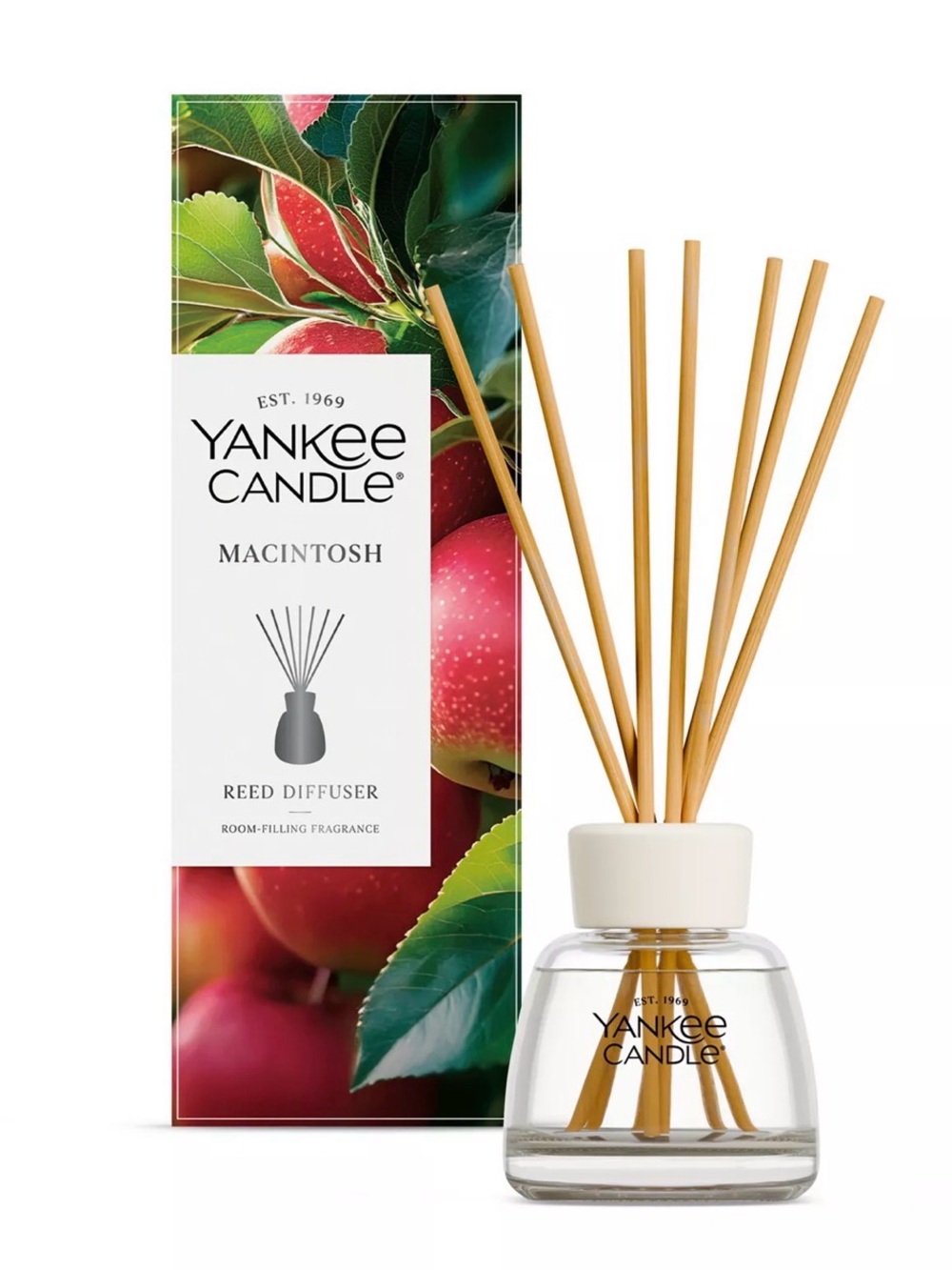 Yankee Candle NIB Macintosh Reed Diffuser Kit